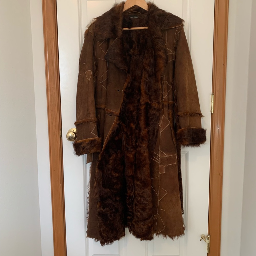 Goat Shearling Patchwork Jacket - image 1